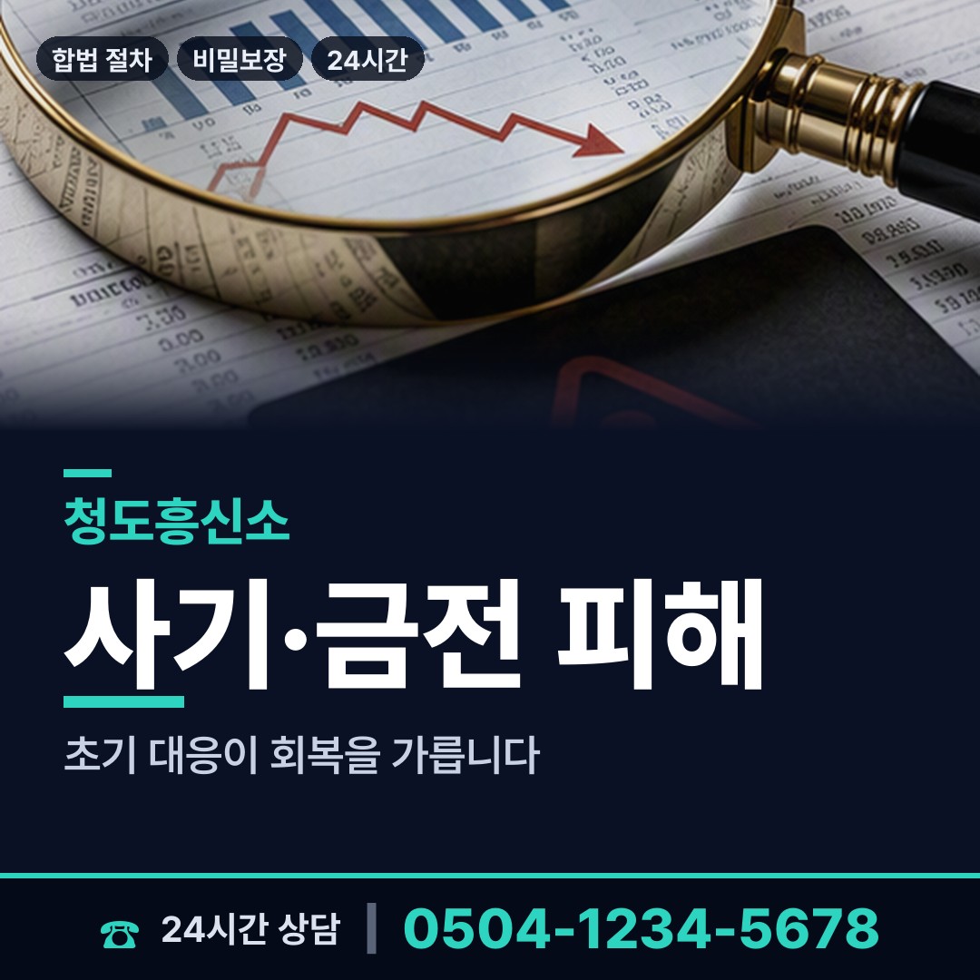 청도 각남면 보증금사기 상담 안내